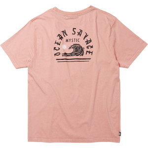 2022 T-shirt Moonwash Da Uomo Mystic 35105220342 - Coral Morbido